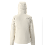 White hooded jacket with brand logo on a white background