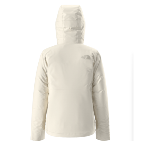 White hooded jacket with brand logo on a white background