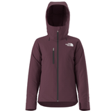 Maroon jacket with a hood on a white background