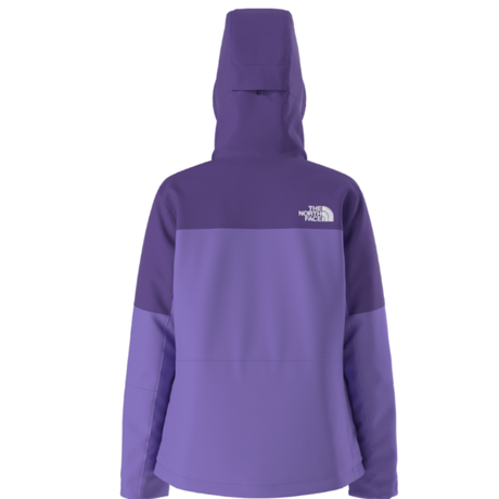 Purple jacket with a brand logo on a white background