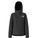 Black jacket with a hood on a white background