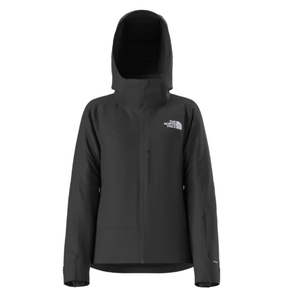 Black jacket with a hood on a white background