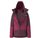 Maroon and gray jacket with a hood on a white background