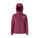 Maroon jacket with a hood on a white background