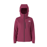 Maroon jacket with a hood on a white background