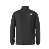 Black long-sleeve shirt with a logo on the chest against a white background