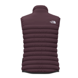 Maroon vest with The North Face logo on a white background