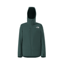 Green jacket with a hood on a white background