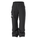Black cargo pants with a brand logo on a white background