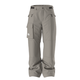 Gray cargo pants with multiple pockets on a white background