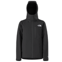 Black jacket with a brand logo on a white background