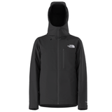 Black jacket with a brand logo on a white background