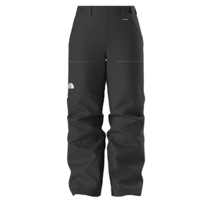 Black snow pants with The North Face logo on a white background