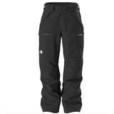 Black snow pants with The North Face logo on a white background
