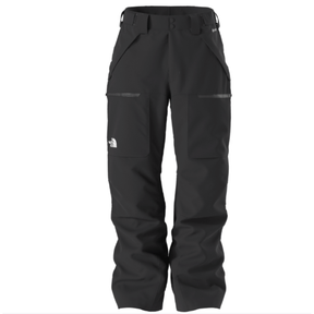 Black snow pants with The North Face logo on a white background