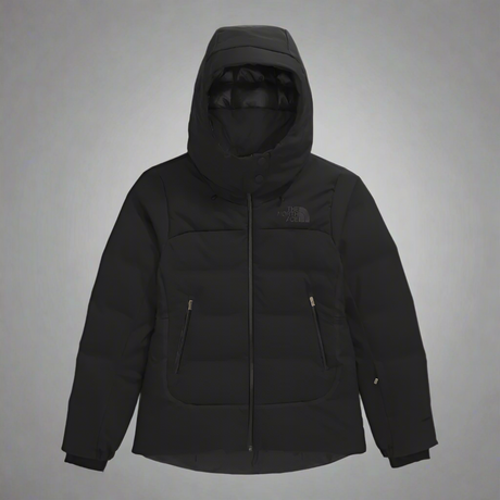 Black hooded jacket on a white background