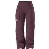 Maroon pants with a brand logo on a white background