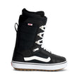 Black high-top sneaker with white laces and sole on a white background