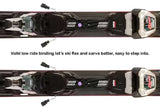 Volkl low ride ski binding silver black