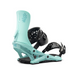 Teal and Black Snowboard bindings