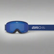 Blue ski goggles with 'Giro' branding on a grey background