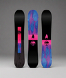 Black and pink snowboard