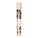 Ski with red and white checkered pattern on a white background