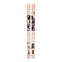 Ski with red and white checkered pattern on a white background