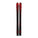 Red and black skis on a white background