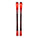 Red and black Rossignol ski on a white background