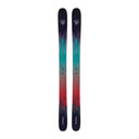 Gradient skis with red, blue, and black colors on a white background