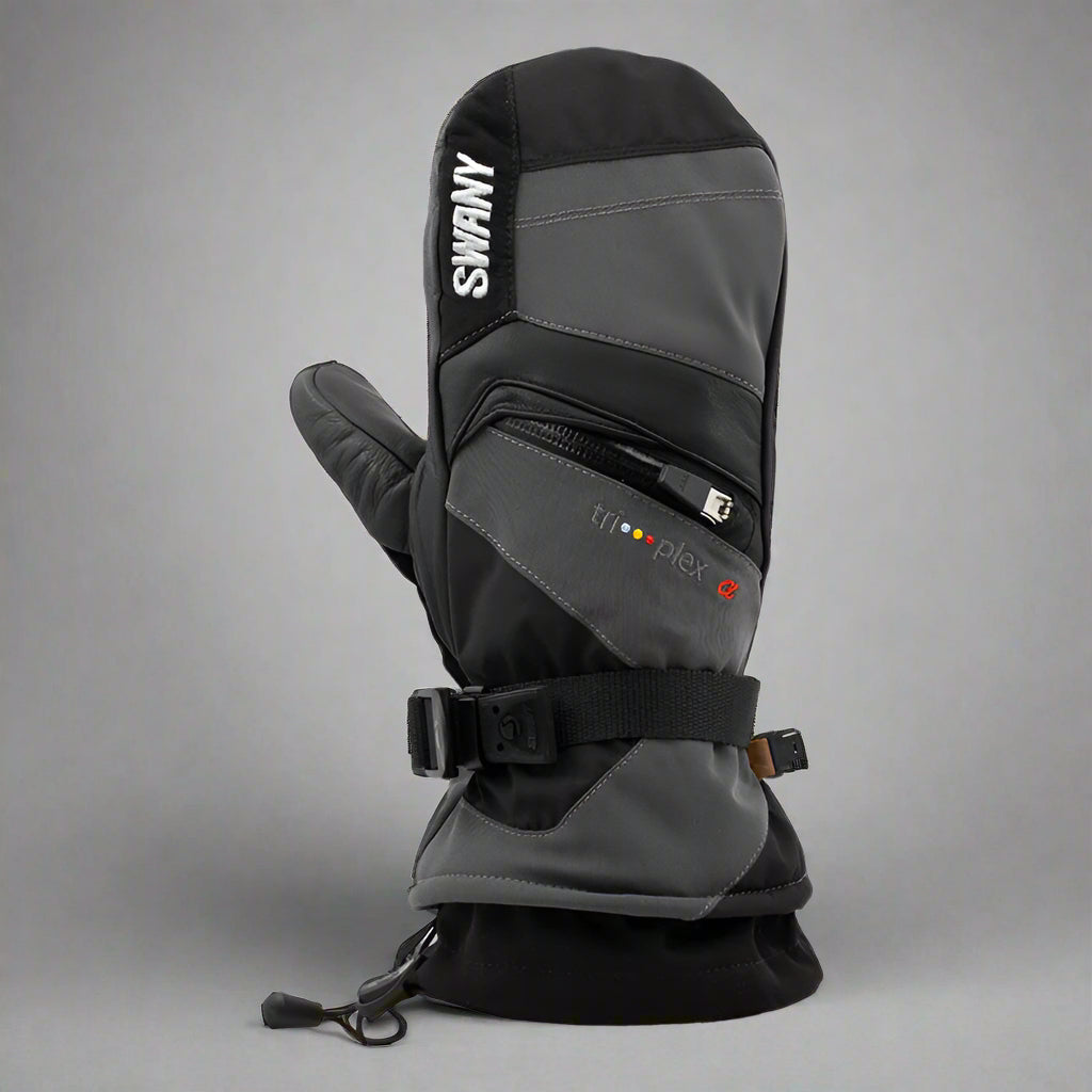 Swany X-Change Mitts - Charcoal Grey/Black