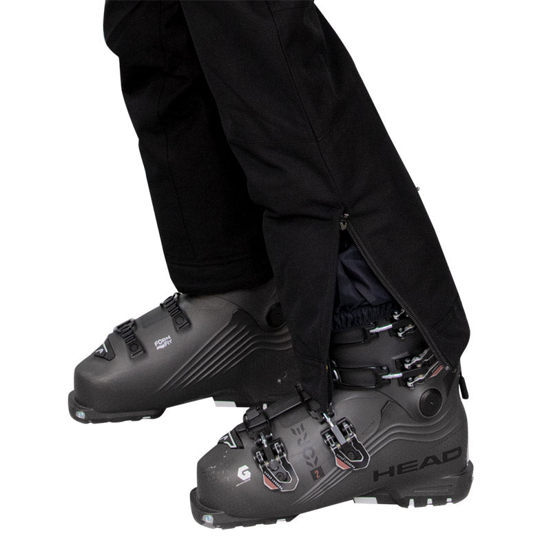 Obermeyer Brisk Ski pant for boys available in black on proctorski.com- zippers