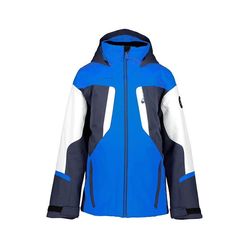 Obermeyer fleet boys' ski jacket in blue vibes- front view