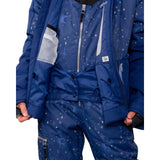 Obermeyer Leia girls' ski jacket in navy- powder skirt