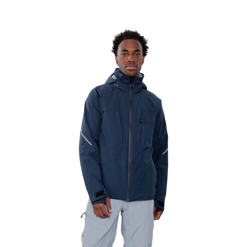 Obermeyer Raze ski jacket for men in fleet navy - front view- model