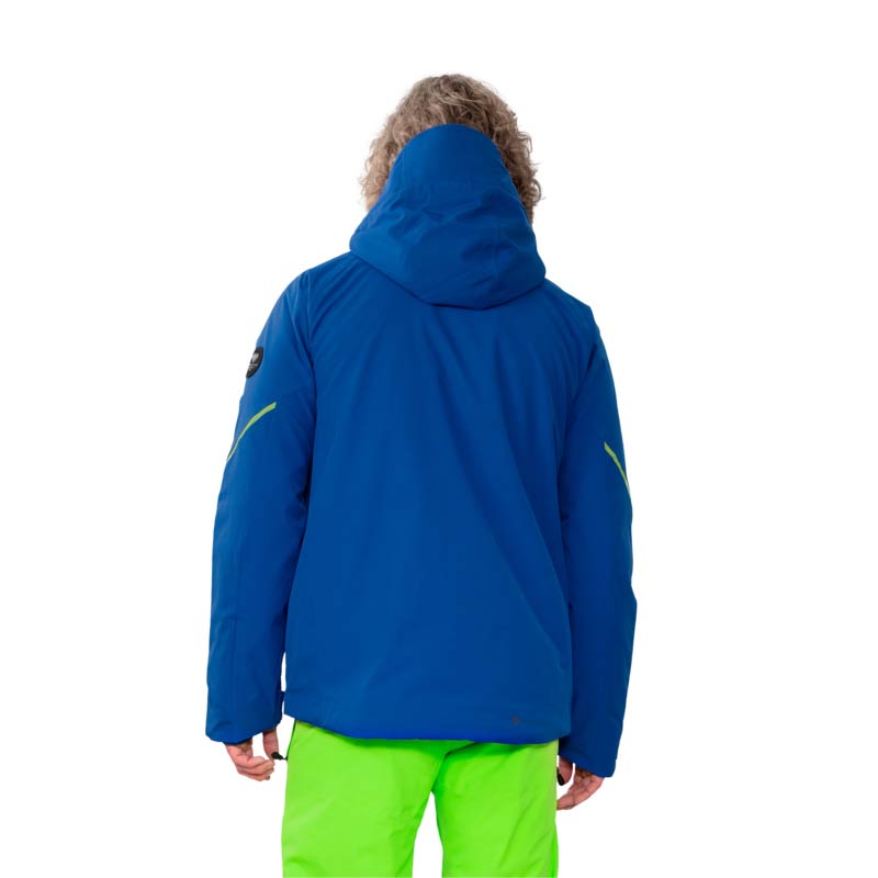 Obermeyer Raze ski jacket for men in stellar blue - back view- model
