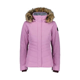 Obermeyer Tuscany II women's ski jacket in pink mist kiss color- front view