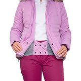 Obermeyer Tuscany II women's ski jacket in pink mist kiss color- powder skirt