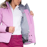 Obermeyer Tuscany II women's ski jacket in pink mist kiss color- inside details