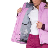 Obermeyer Tuscany II women's ski jacket in pink mist kiss color- inside pockets