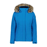 Obermeyer Tuscany II women's ski jacket in Blue winter sky color- front view